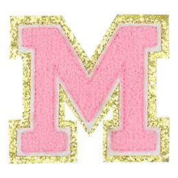 Lysbildefremvisning - Stoffmerke Bokstaver Rosa