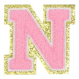 Lysbildefremvisning - Stoffmerke Bokstaver Rosa