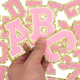 Lysbildefremvisning - Stoffmerke Bokstaver Rosa