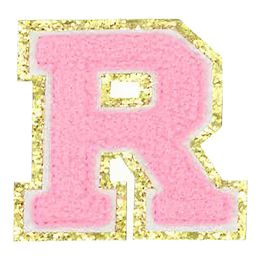 Lysbildefremvisning - Stoffmerke Bokstaver Rosa