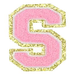 Lysbildefremvisning - Stoffmerke Bokstaver Rosa