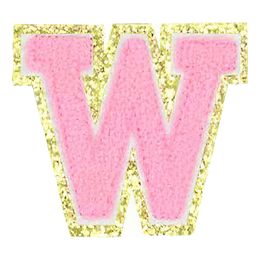 Lysbildefremvisning - Stoffmerke Bokstaver Rosa