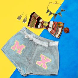 Lysbildefremvisning - Stoffmerke Bokstaver Rosa