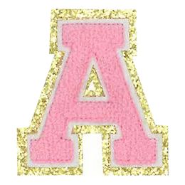 Lysbildefremvisning - Stoffmerke Bokstaver Rosa