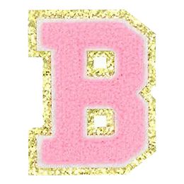 Lysbildefremvisning - Stoffmerke Bokstaver Rosa