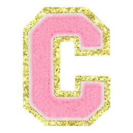 Lysbildefremvisning - Stoffmerke Bokstaver Rosa