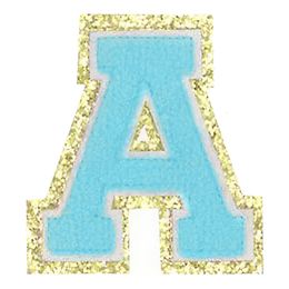 Lysbildefremvisning - Stofmærke Bogstaver Turkis