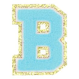 Lysbildefremvisning - Stofmærke Bogstaver Turkis