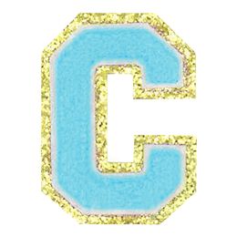 Lysbildefremvisning - Stofmærke Bogstaver Turkis