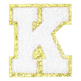 Lysbildefremvisning - Stoffmerke Bokstav Hvit