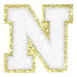 Lysbildefremvisning - Stoffmerke Bokstav Hvit