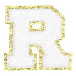 Lysbildefremvisning - Stoffmerke Bokstav Hvit