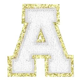 Lysbildefremvisning - Stoffmerke Bokstav Hvit