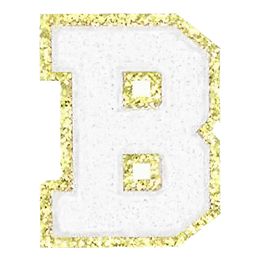 Lysbildefremvisning - Stoffmerke Bokstav Hvit