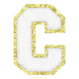 Lysbildefremvisning - Stoffmerke Bokstav Hvit