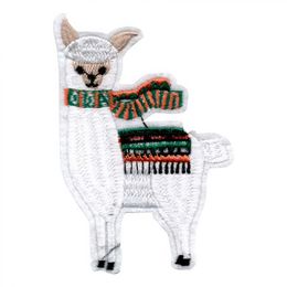 Tygmärke Emoji Alpacka