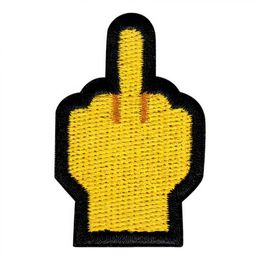 Tygmärke Emoji Mittfinger