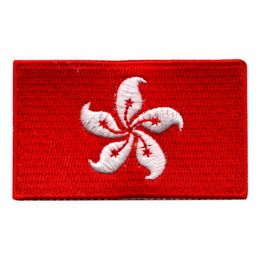 Tygmärke Flagga Hongkong