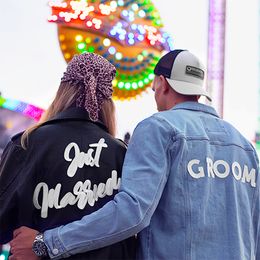 Lysbildefremvisning - Stofmærke Just Married