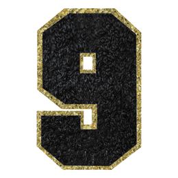 Bildspel - Tygmärke Siffra Svart