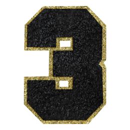 Bildspel - Tygmärke Siffra Svart