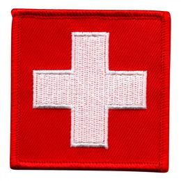 Tygmärke Sjukvård Vitt Kors First Aid