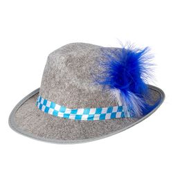 Tyrolerhatt Grå med Fjäder