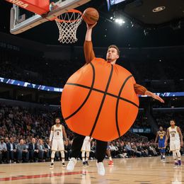 Lysbildefremvisning - Oppustelig Basketball Kostume