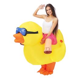 Uppblåsbar Ridande Anka Maskeraddräkt