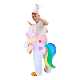 Diaesitys - Puhallettava Ratsastava Yksisarvinen Naamiaisasu