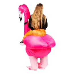 Bildspel - Uppblåsbar Ridande Flamingo Maskeraddräkt