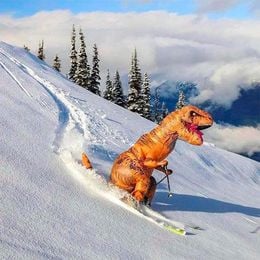 Lysbildefremvisning - Oppusteligt T-Rex Kostume