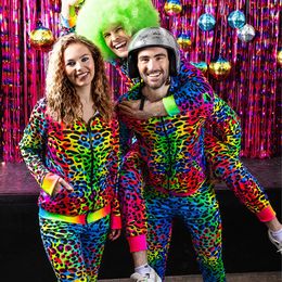 Bildspel - UV Leopard Träningsoverall Dam Maskeraddräkt