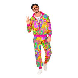 Lysbildefremvisning - UV Neon Hippie Tracksuit Kostume