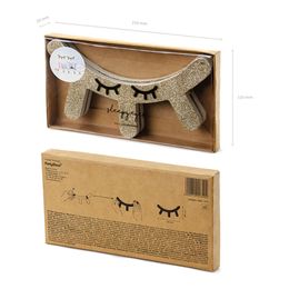 Bildspel - Väggdekoration Sovande Ögon Guld Glitter