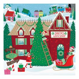 Vægdekoration Julemandens Juleværksted