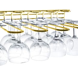 Lysbildefremvisning - Vægmonteret Vinglasholder Guld