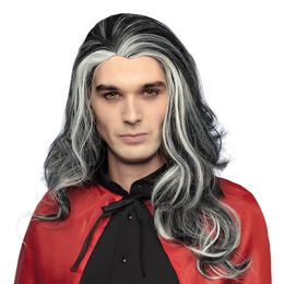 Vampyr Svart/Vit Peruk