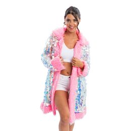Vändbar Kappa med Paljetter Rosa Deluxe