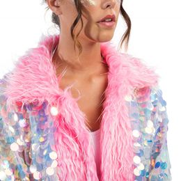 Bildspel - Vändbar Kappa med Paljetter Rosa Deluxe