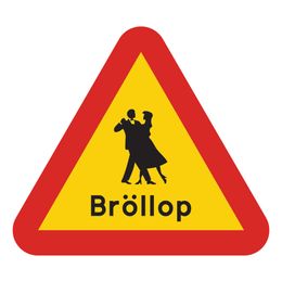 Advarselsskilt Bryllup