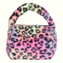 Veske i fuskepels Leopard Flerfarget