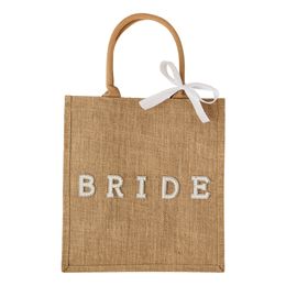 Väska i Jute Bride med Rosett