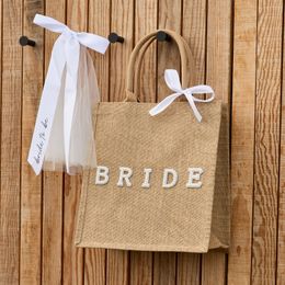 Bildspel - Väska i Jute Bride med Rosett