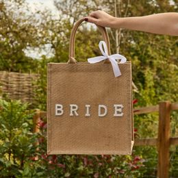 Bildspel - Väska i Jute Bride med Rosett