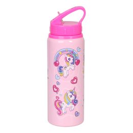 Bildspel - Vattenflaska Unicorn Rosa i Aluminium
