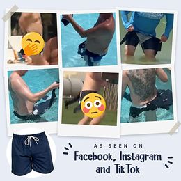 Lysbildefremvisning - Vandopløselige Badeshorts Blå