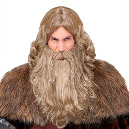 Viking Peruk med Skägg