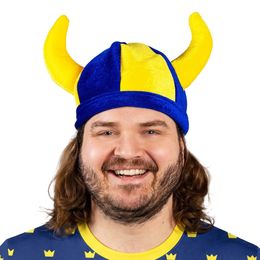 Vikingehjelm Blå/Gul