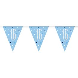 Vimpelgirlander 16 Lyseblå/Sølv